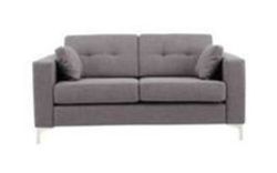 Brooklyn Regular Fabric Sofa with Metal Feet - Charcoal